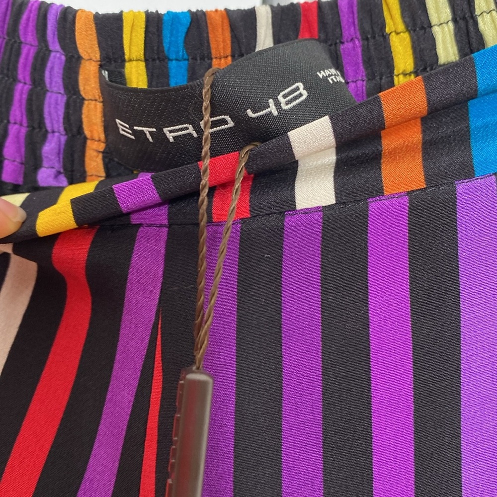 Etro Rainbow Stripe Silk Pants - Picture 6 of 11